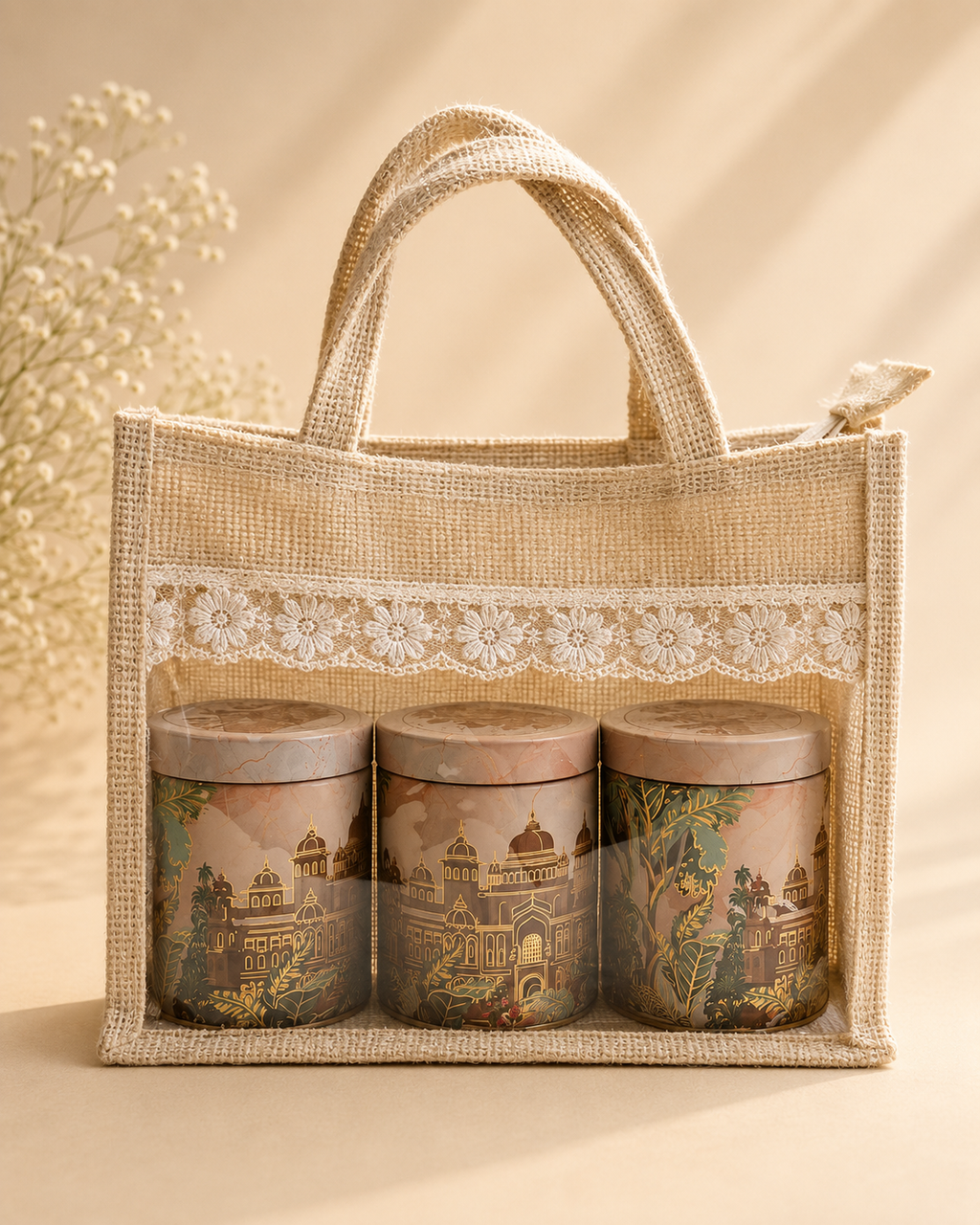 Svarn Kosh Artisan Tin & Jute Hamper