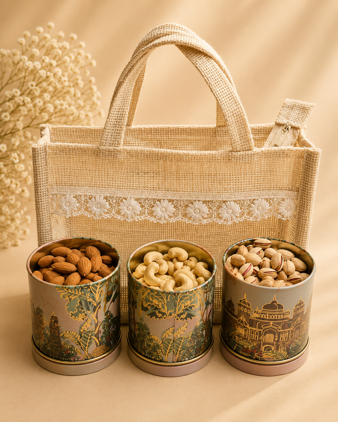 Svarn Kosh Artisan Tin & Jute Hamper